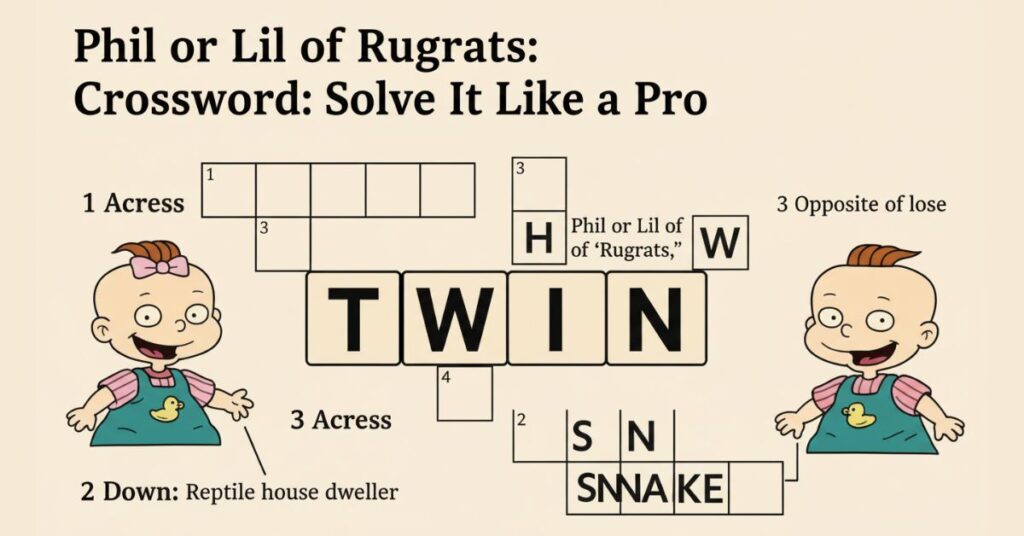 Phil or Lil of Rugrats Crossword