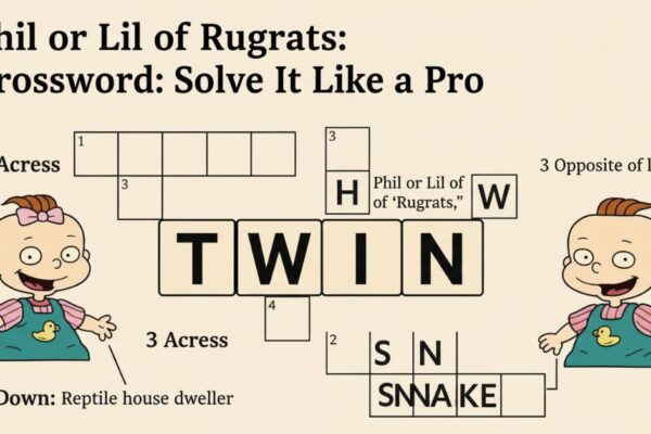 Phil or Lil of Rugrats Crossword