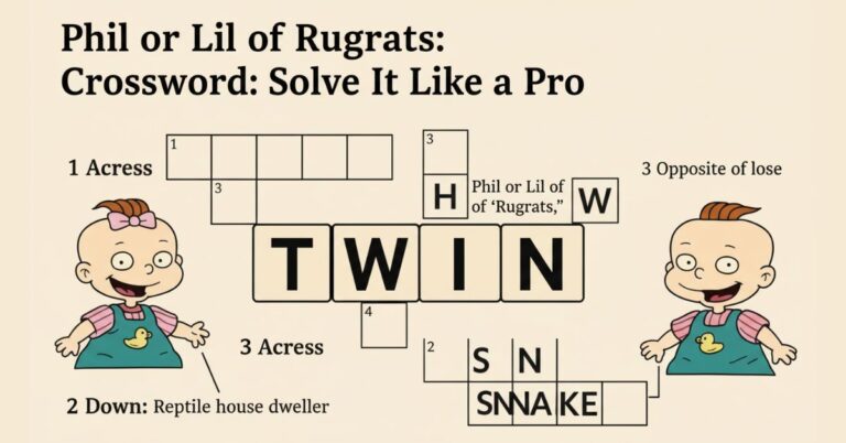 Phil or Lil of Rugrats Crossword